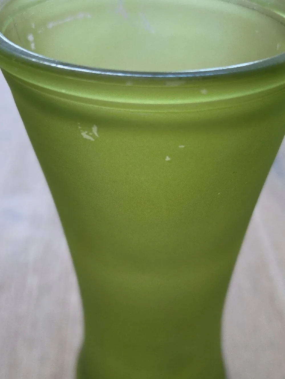 Green Frosted Glass Vase